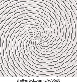 Rotation torsion lines pattern. Vector art.