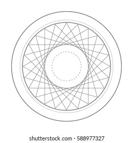 rotation triangle sacred geometry symbol. Design vector illustration