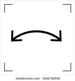 
Rotation in two directions. ISO. To indicate that a control, or an object by means of a control, can be moved in a clockwise and anticlockwise rotation