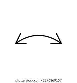 Rotation in two directions sign icon isolated on white background. Graphical symbol modern, simple, vector, icon for website design, mobile app, ui. Vector Illustration