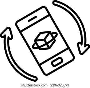 Rotation vector icon. Can be used for printing, mobile and web applications.