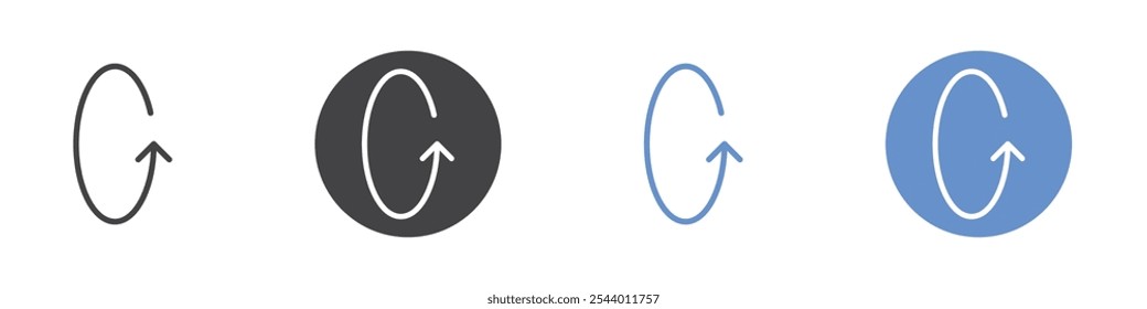 Icono de Vertical de rotación Conjunto plano en color blanco y negro