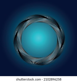 ROTATIONAL BLACK CIRCLE. A VECTOR ILLUSTRATION IMAGE