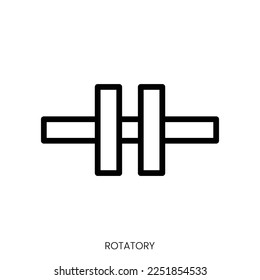 Drehsymbol. Line Art Design einzeln auf weißem Hintergrund