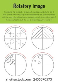 In: Rotatory Bild Educational Sheet. Primärmodul für räumliches Verständnis. 5-6 Jahre alt. Informationsblätter Serie