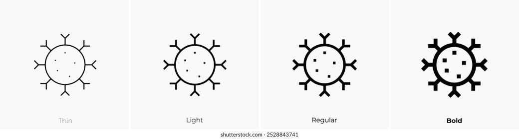 rotavirus icon. Thin, Light Regular And Bold style design isolated on white background