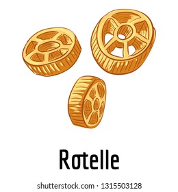 Rotelle icon. Cartoon of rotelle vector icon for web design isolated on white background
