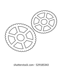Rotelle pasta icon in outline style isolated on white background. Types of pasta symbol stock vector illustration.