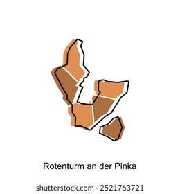 Rotenturm an der Pinka vector Map City - map of Austria Country illustration vector Design Template, suitable for your company, geometric logo design element