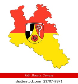 Roth Flag - Bayern, Deutschland (EPS)