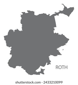 Roth Deutscher Stadtplan Grau Illustration Silhouette Form