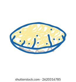roti pão indiano cozinha doodle ícone esboço vetor. roti pão indiano cozinha sinal. símbolo isolado ilustração