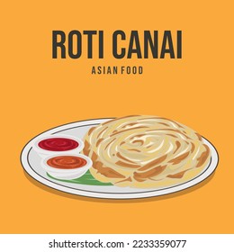 Roti canai, also known as roti cane or roti parotta, is an Indian-influenced flatbread dish