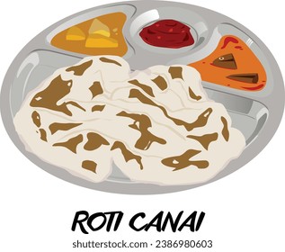 Roti Canai Malaysia local mamak food