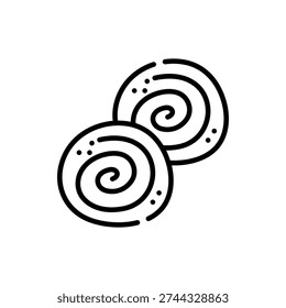 Roti Indian Flatbread Chapati Icon Design