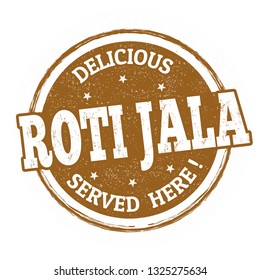 Roti jala sign or stamp on white background, vector illustration