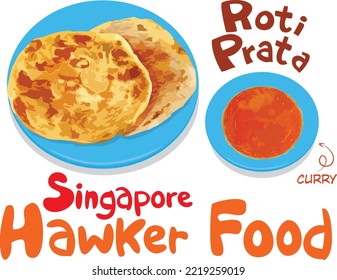 Roti prata: A popular Indian flatbread dish found in Singapore. It's also commonly consumed in the South East Asia region: Brunei, Indonesia and Malaysia.In Hindi, Roti means BREAD, Prata means FLAT.