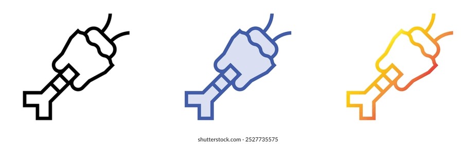 rotifer icon. Linear, Blue Fill and Gradient Style Design Isolated On White Background