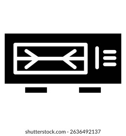 rotisserie icon Flat outline fill black and white
