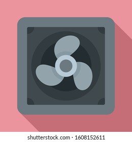Rotor blade fan icon. Flat illustration of rotor blade fan vector icon for web design