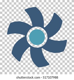 Rotor EPS vector icon. Illustration style is flat iconic bicolor cyan and blue symbol.