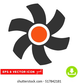 Rotor EPS vector pictogram. Illustration style is flat iconic bicolor orange and gray symbol on white background.