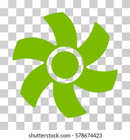 Rotor icon. Vector illustration style is flat iconic symbol, eco green color, transparent background. Designed for web and software interfaces.