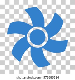 Rotor icon. Vector illustration style is flat iconic symbol, cobalt color, transparent background. Designed for web and software interfaces.