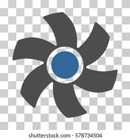 Rotor icon. Vector illustration style is flat iconic bicolor symbol, cobalt and gray colors, transparent background. Designed for web and software interfaces.