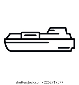 Rotor rescue boat icon outline vector. Sea life. Safety vest