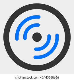 Rotor Rotation vector icon. A flat illustration design of Rotor Rotation icon on a white background.