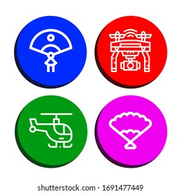 rotor simple icons set. Contains such icons as Fan, Drone, Helicopter, can be used for web, mobile and logo
