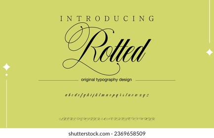 Rotted luxury elegant typography vintage serif font wedding invitation logo music fashion property