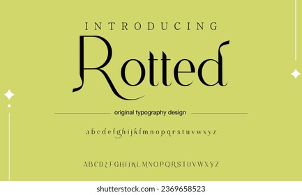 Rotted luxury elegant typography vintage serif font wedding invitation logo music fashion property