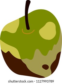 Rotten apple illustration 2