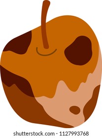 Rotten apple illustration