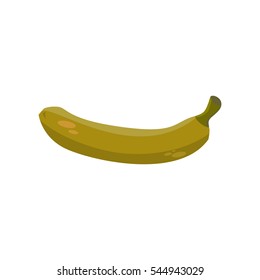 Rotten Banana Day 2. Decayed yellow fruit. Old spoiled fetus