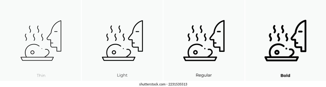 rotten icon. Thin, Light Regular And Bold style design isolated on white background