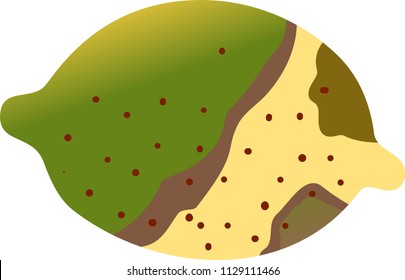 Rotten lemon illustration 2