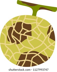 Rotten melon illustration