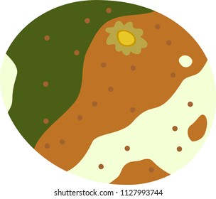 Rotten orange illustration