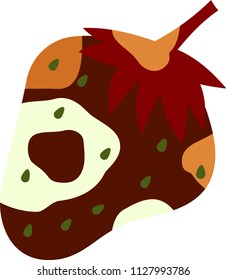 Rotten strawberry illustration 2