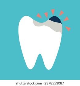 rotten tooth icon vector design