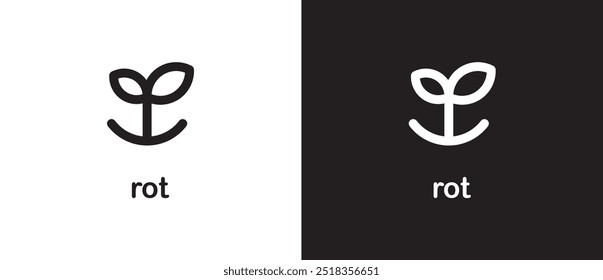 Rotten waste flat icon. Rot icon. Waste Icon symbol. Rethink Symbols. Ecological signs. Arrow sync rotation icon. Ecology sign vector stroke. Vector illustration in black and white background.