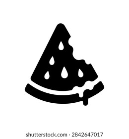 Rotten Watermelon Slice with Mold Solid Icon