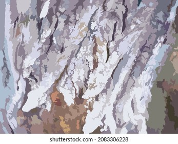 Rotten wood texture for backgrounds or textiles. Grunge gray-brown wood structure for prints or textures, posters and fabric products, wallpaper, camouflage uniform, covers, etc. Old cracked tree bark