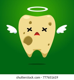 rotten yellow teeth with halo ring