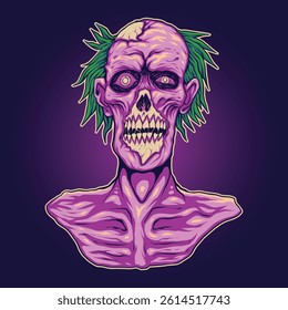 Rotten Zombie Illustration for your work logo, merchandise t-shirt, stickers and label designs, poster, greeting cards advertising business company