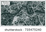 Rotterdam Map in Retro Style. Hand Drawn. Vector Illustration.