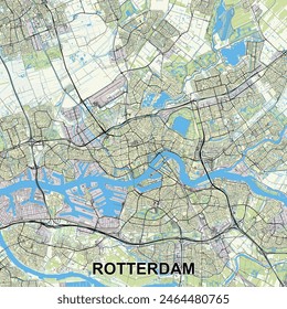 Rotterdam, Netherlands Poster map art